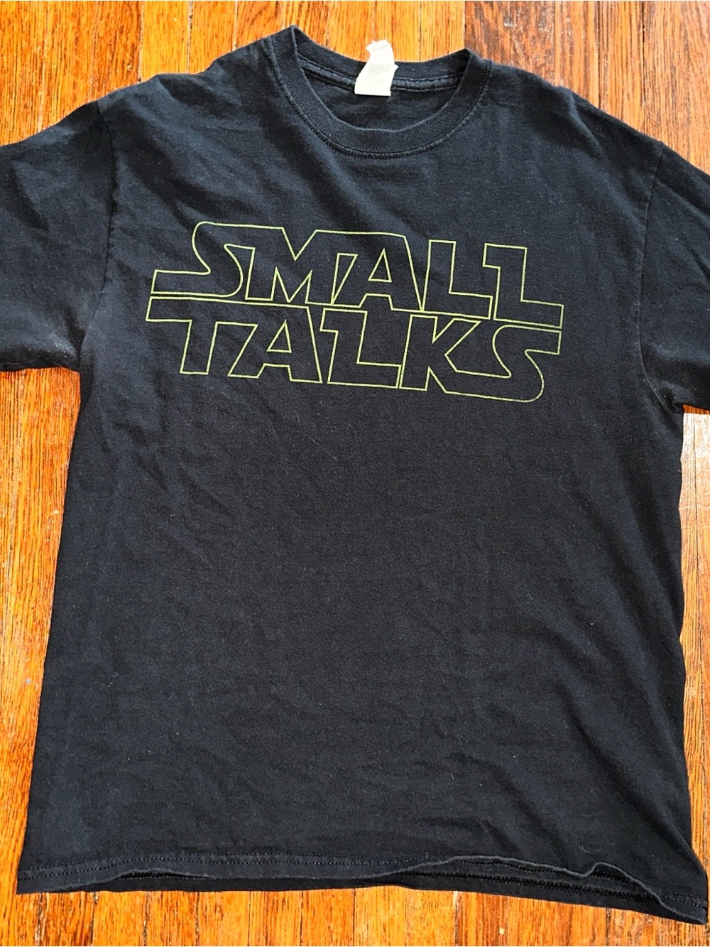 Medium Small Talks Cayley Spivey Musician Band Graphic Black Shirt